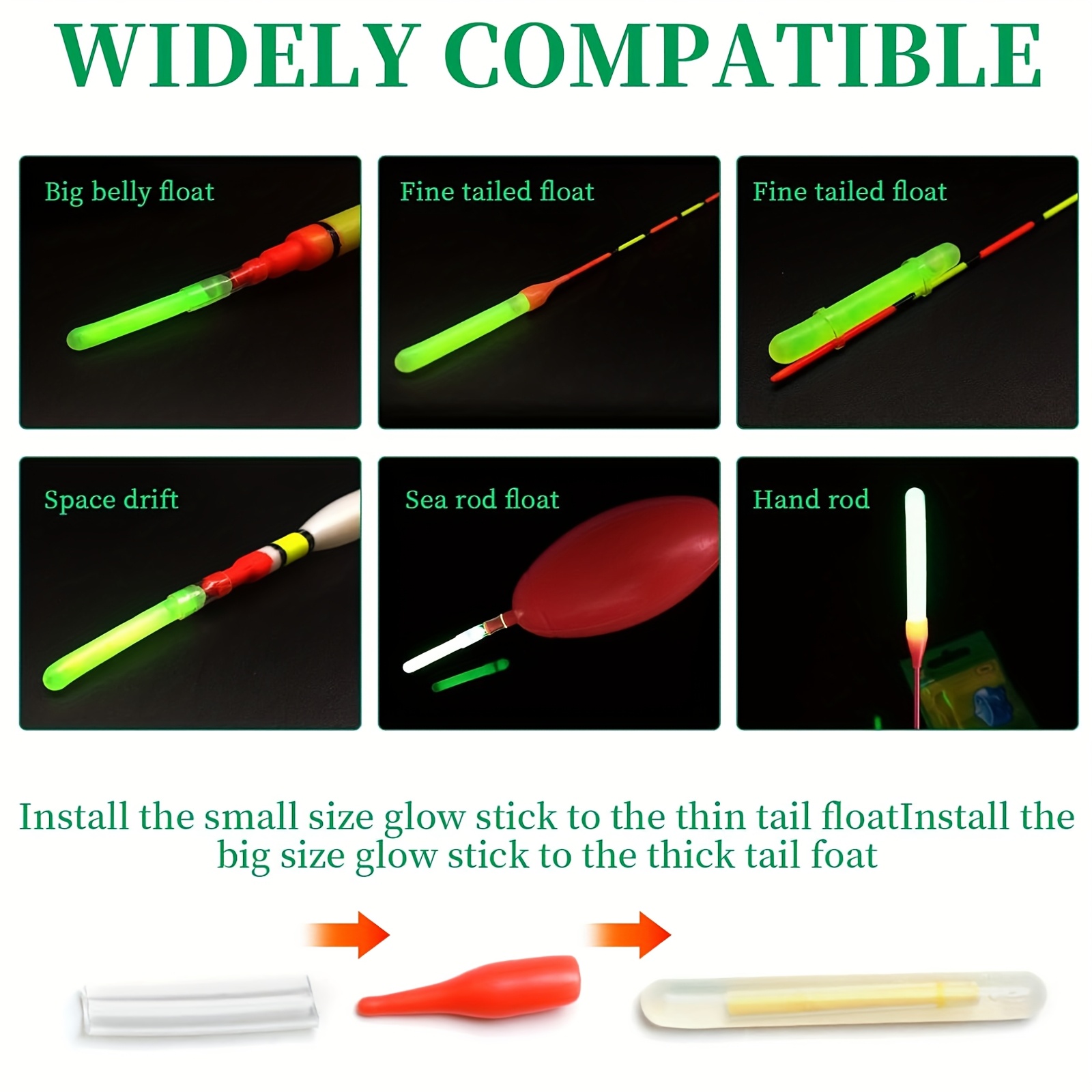 100PCS Fishing Glow Sticks Set - Bite Alarm recension och pris